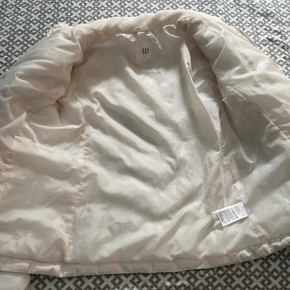 Sz M Gap Puffy Jacket-white/off white - Picture 3 of 5